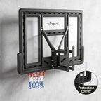 Everfit Black 43" Wall Mount Kids Basketball Hoop & Backboard | Black | Indoor & Outdoor