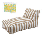 Artiss Outdoor Bean Bag Lounge Chair with Memory Foam Filler – Splash-Proof, Washable, Taupe