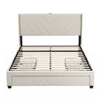 Artiss King Bed Frame with Storage Drawers & USB Charging Station | Upholstered Tufted Headboard | 300kg