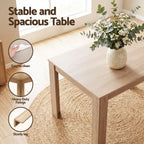 Artiss 3-Piece Dining Set – 120cm Oak Dining Table & 2 Upholstered Chairs