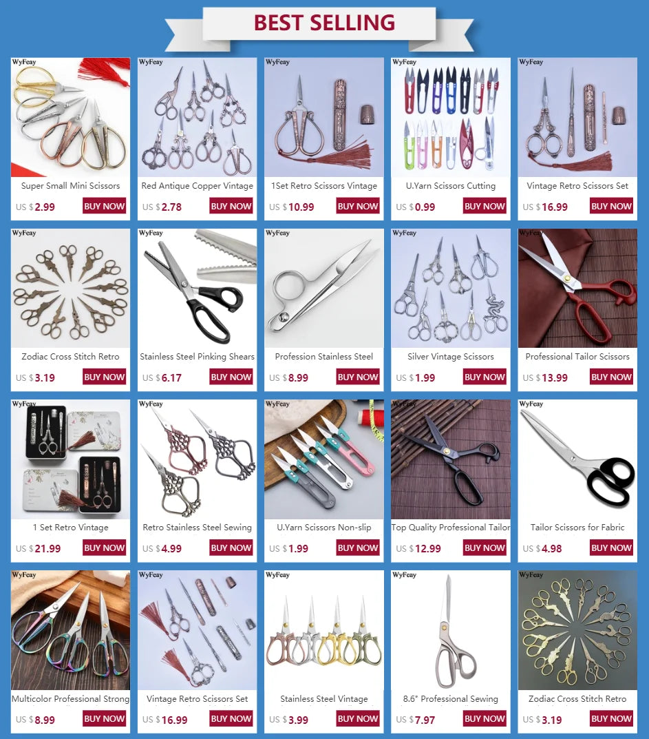 Professional High Carbon Steel Tailor Scissors