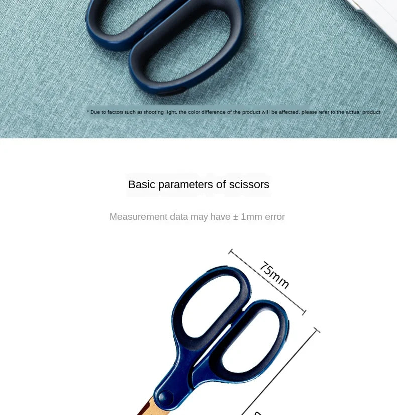 7 inch titanium-plated scissors with green handles