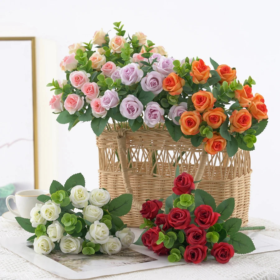 Beautiful Artificial Flowers Vase For Home Decor