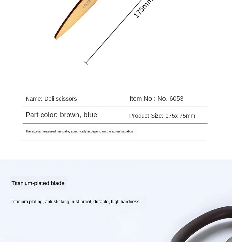 7 inch titanium-plated scissors with green handles