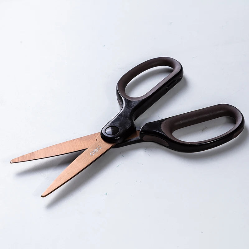 7 inch titanium-plated scissors with blue handles
