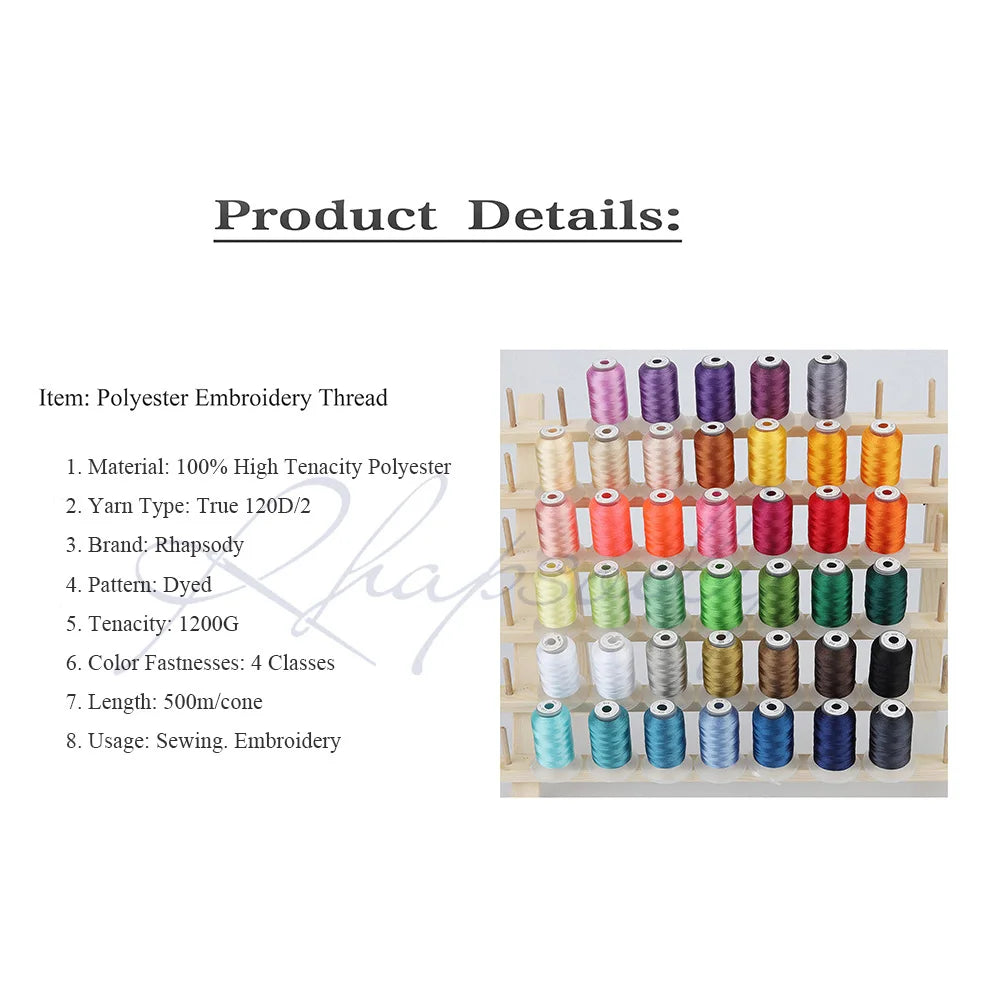 40WT Polyester Embroidery Thread Filament Threads