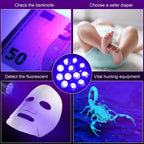 UV Blacklight Flashlight – 12 LED 395nm Pet Urine & Stain Detector | Waterproof