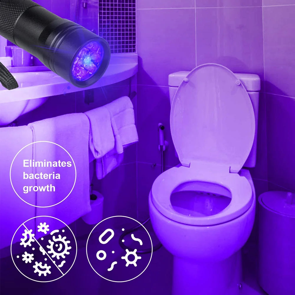UV Blacklight Flashlight – 12 LED 395nm Pet Urine & Stain Detector | Waterproof