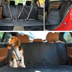 Waterproof Dog Car Seat Cover – Universal Fit Back Seat Protector with Side Flaps for Cars, SUVs & Trucks