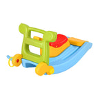 Keezi 3-in-1 Kids Activity Playset | Toddler Slide, Rocking Horse & Ring Toss | Indoor Play | Multicolour