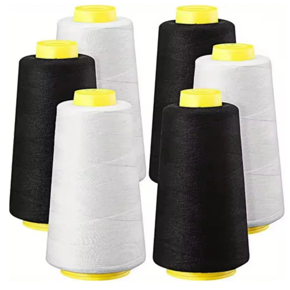 Domestic 100% Polyester overlocker threads. 3000 Yard Each