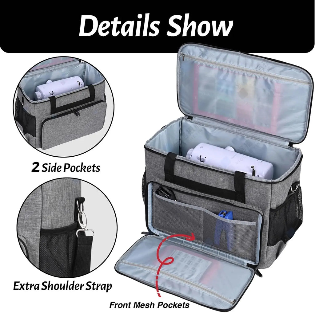 Sewing Machine Carrying Case with Multiple Storage Pockets