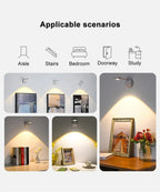 Wireless USB LED Motion Sensor Night Light – Wall Lamp for Bedroom & Living Room