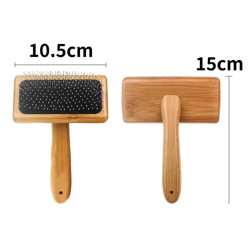 Wooden Dog & Cat Grooming Brush – Detangling Comb & Massage | Small, Medium, Large