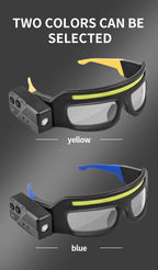 Glasses LED Headlamp – 5 Modes, Motion Sensor & Type-C Charging