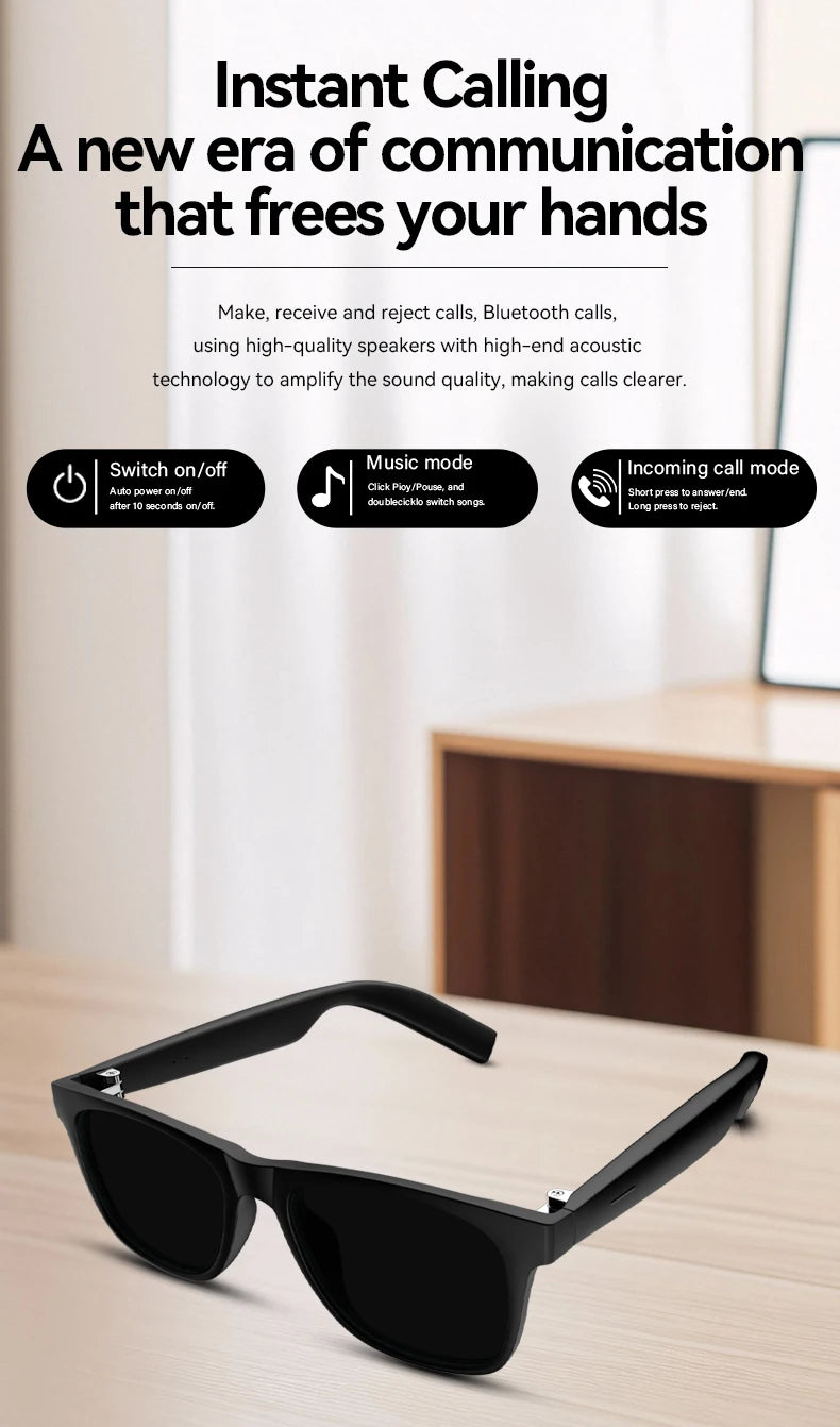 BMAD AI Smart Glasses | 8K Camera, Bluetooth, Voice Assistant & Translator