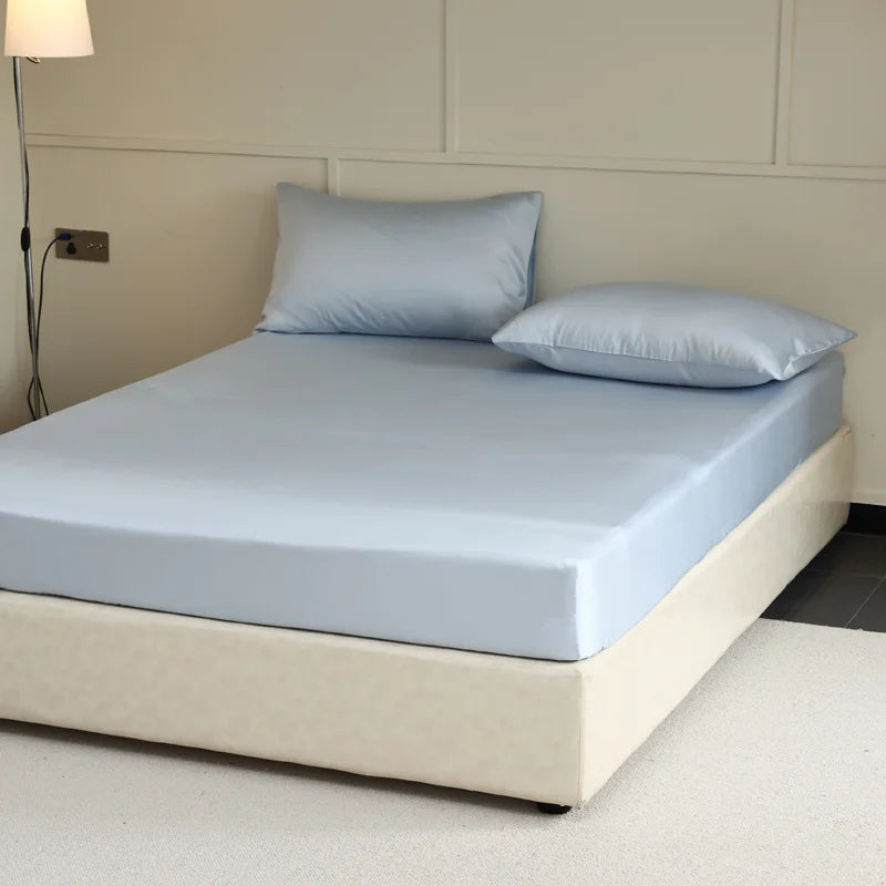 Natural 100% Silk Fitted Sheet with Elastic Bands-