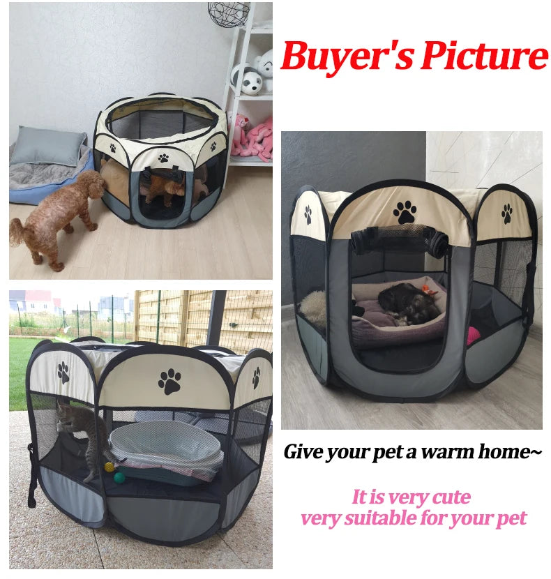 Foldable Pet Playpen & Tent | Indoor & Outdoor Dog & Cat Enclosure
