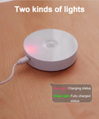 Wireless Motion Sensor Night Light – USB Rechargeable LED Puck Light