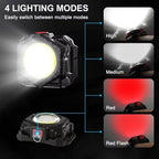 COB LED Wrist Light Torch – 500 Lumens, 4 Modes & USB-C Rechargeable | Hands-Free Running & Camping Light
