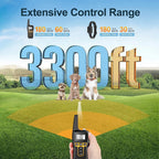 1000M Rechargeable Dog Training Collar – Waterproof Remote Shock Collar with Beep, Vibration & Auto Bark Mode
