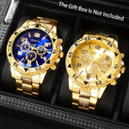 Another look at two gold watches with different faces
