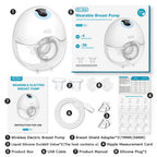 Hands-Free Wearable Electric Breast Pump – 4 Modes, 36 Levels, LED Display