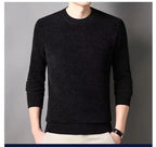 Men's Wool Blend Pullover Sweater – Warm O-Neck Knit Jumper