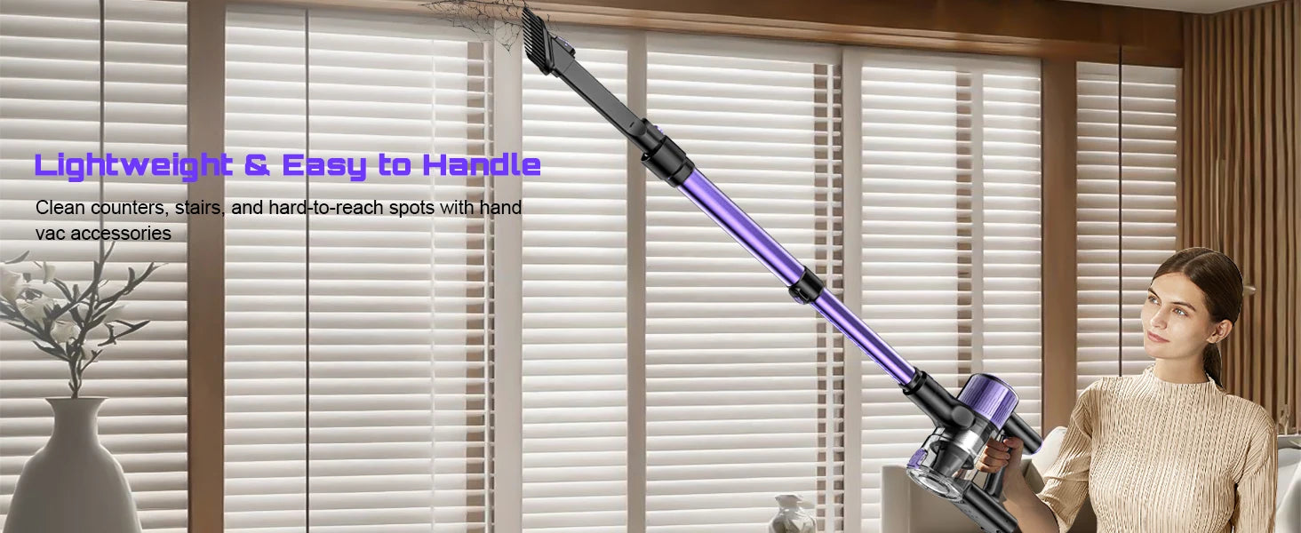 SuXiangVac 10-in-1 Cordless Stick Vacuum Cleaner | 55kPa 500W | HEPA Filter | LED Display | 45 Min Runtime