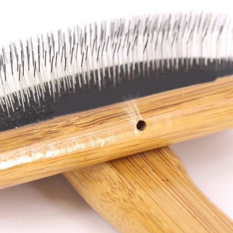 Wooden Dog & Cat Grooming Brush – Detangling Comb & Massage | Small, Medium, Large