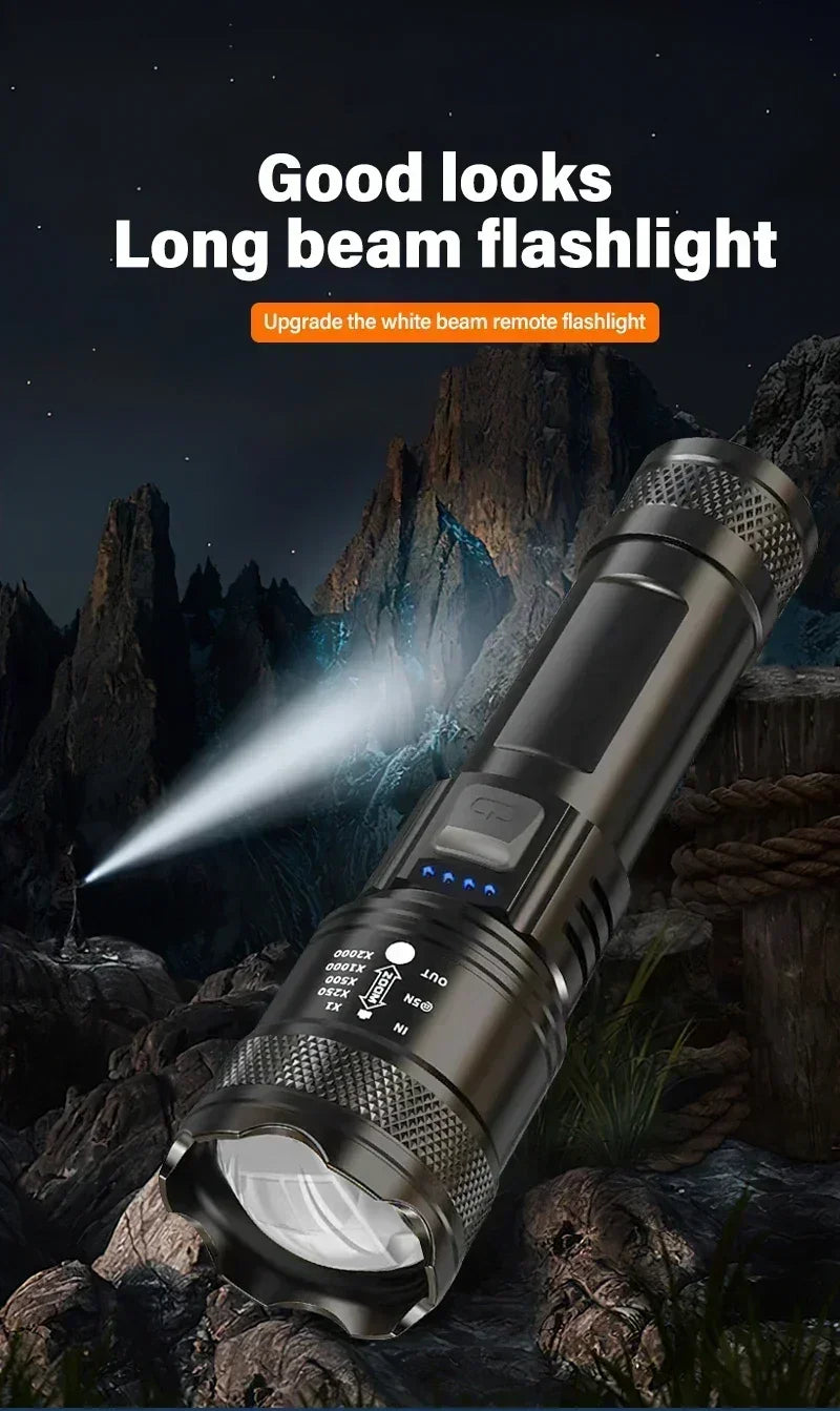 Super Bright USB Rechargeable LED Flashlight