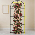 Artificial Red Rose & Green Leaf Flower Ball / Flower Row
