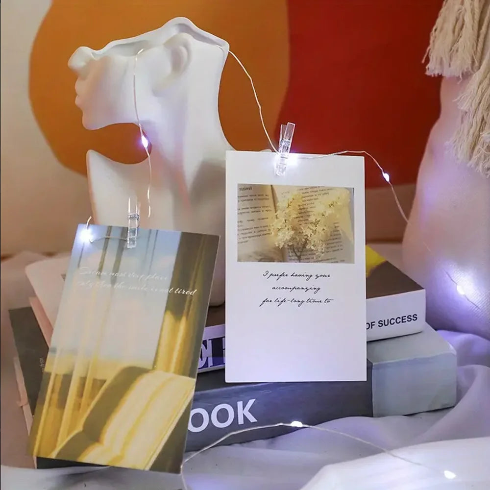 LED Fairy Lights with Photo Clips | USB or Battery Powered | White & Warm White