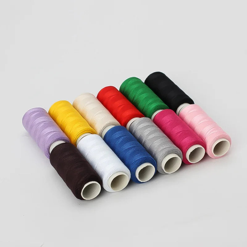 12-Color Embroidery Thread Set - Polyester Sewing Thread
