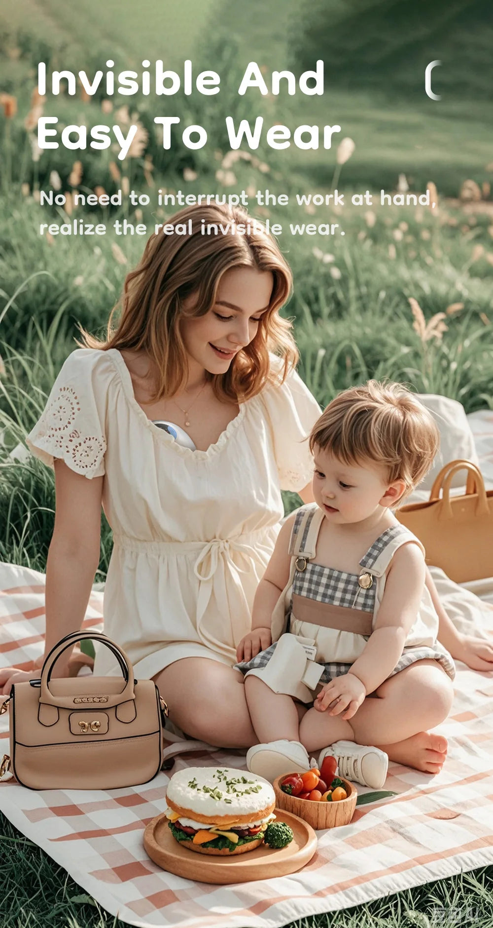 Hands-Free Wearable Electric Breast Pump – 4 Modes, 36 Levels, LED Display