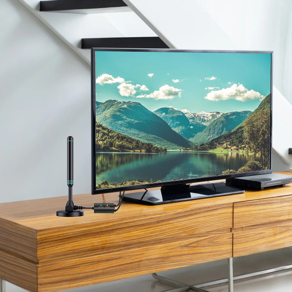 4K HD TV Antenna 500 Mile Long-Range Amplified Digital Antenna DVB-T2 Indoor Outdoor