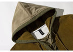 Men's Retro Solid Colour Hoodie — Casual Fleece Pullover (L–4XL)
