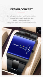 POEDAGAR 857 Men's Rectangular Stainless Steel Quartz Watch