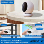 2K Wireless Battery Powered Cameras Outdoor Magnetic 5MP IP Camera
