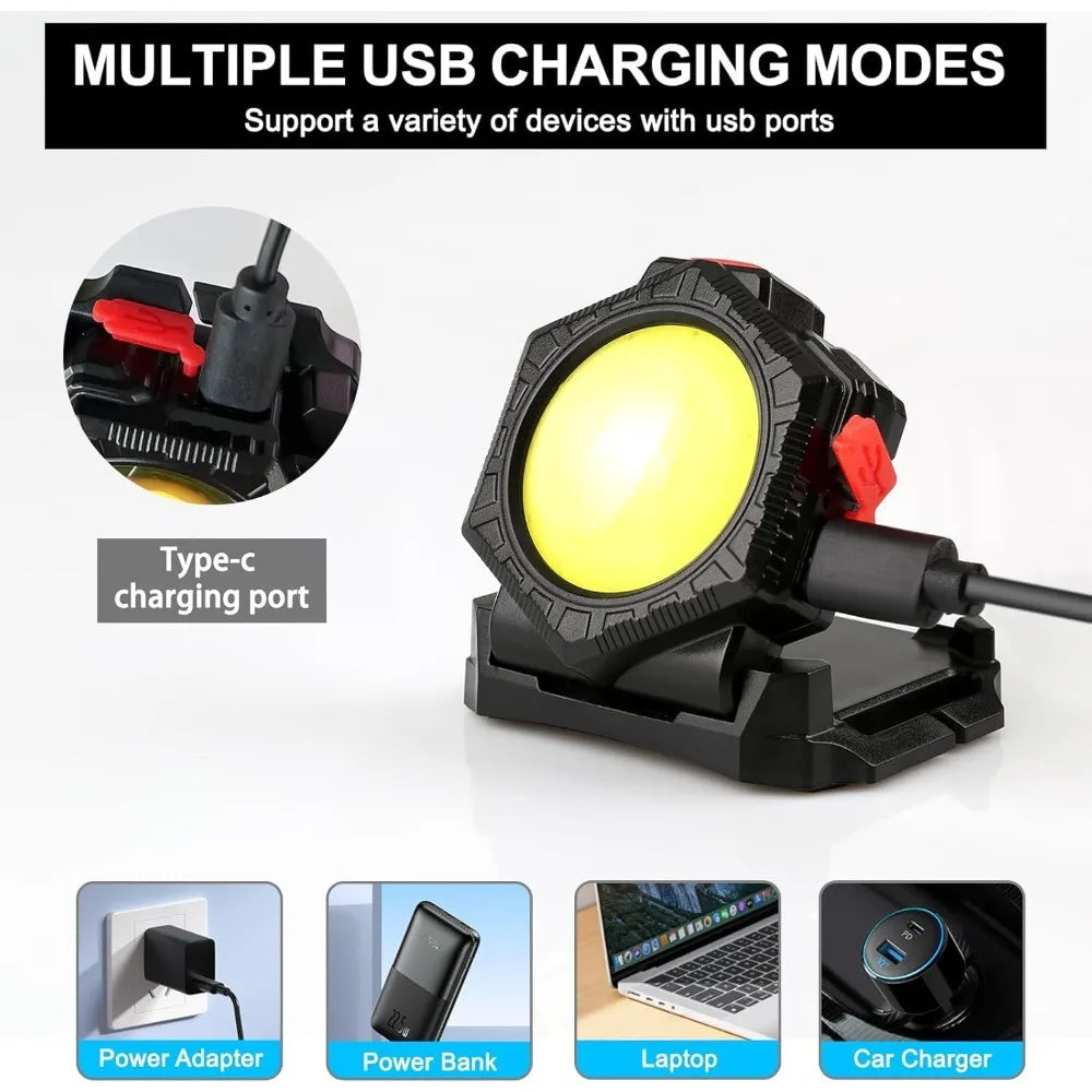 COB LED Wrist Light Torch – 500 Lumens, 4 Modes & USB-C Rechargeable | Hands-Free Running & Camping Light