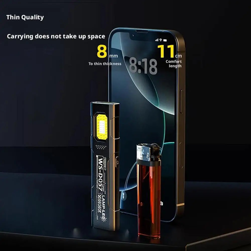 550 Lumen EDC Flashlight – 5 Modes, Clip, Magnetic Base & USB-C Charging