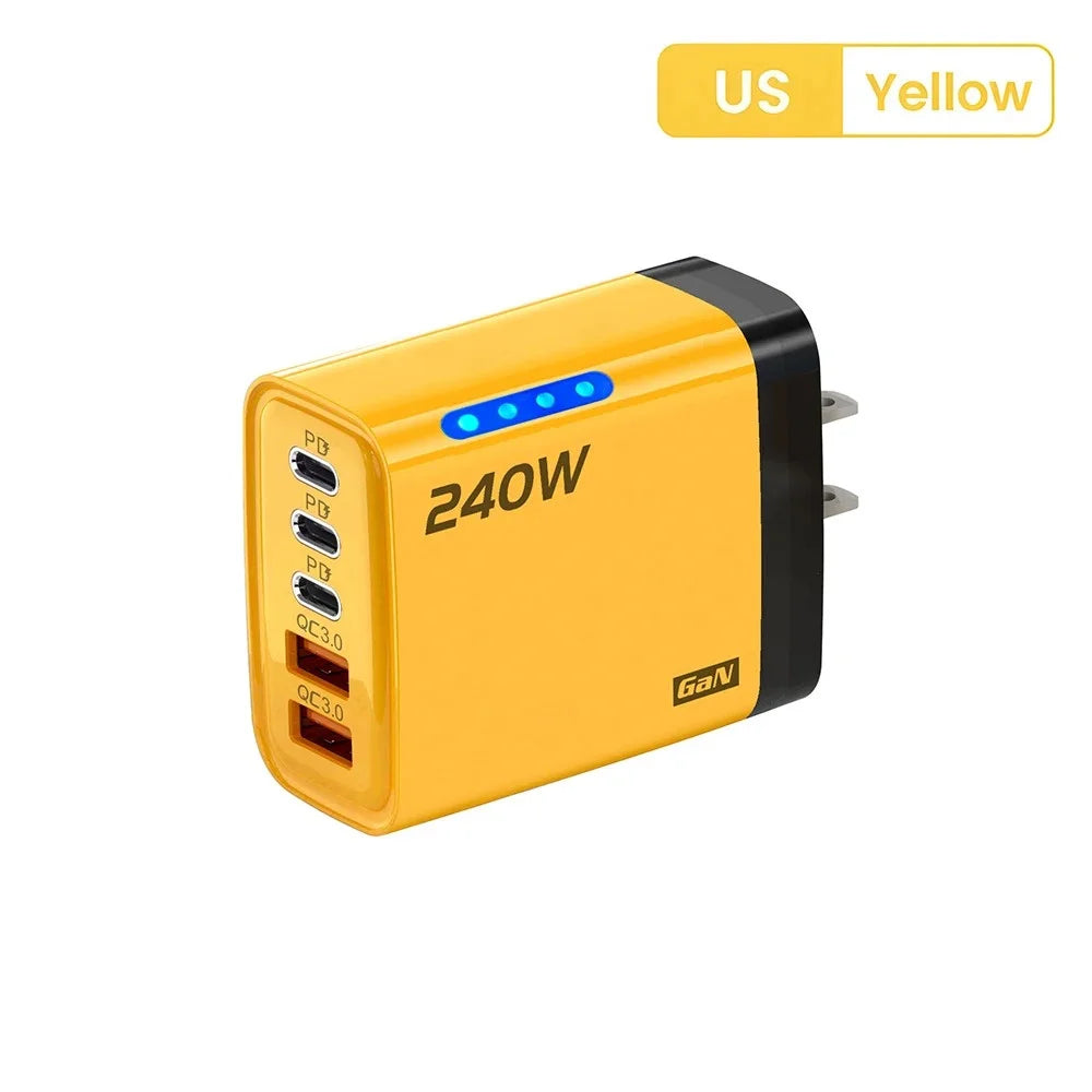 GaN USB-C Charger 5-in-1 Fast Charging Multi-Port Hub