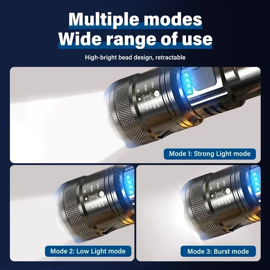 Super Bright USB Rechargeable LED Flashlight
