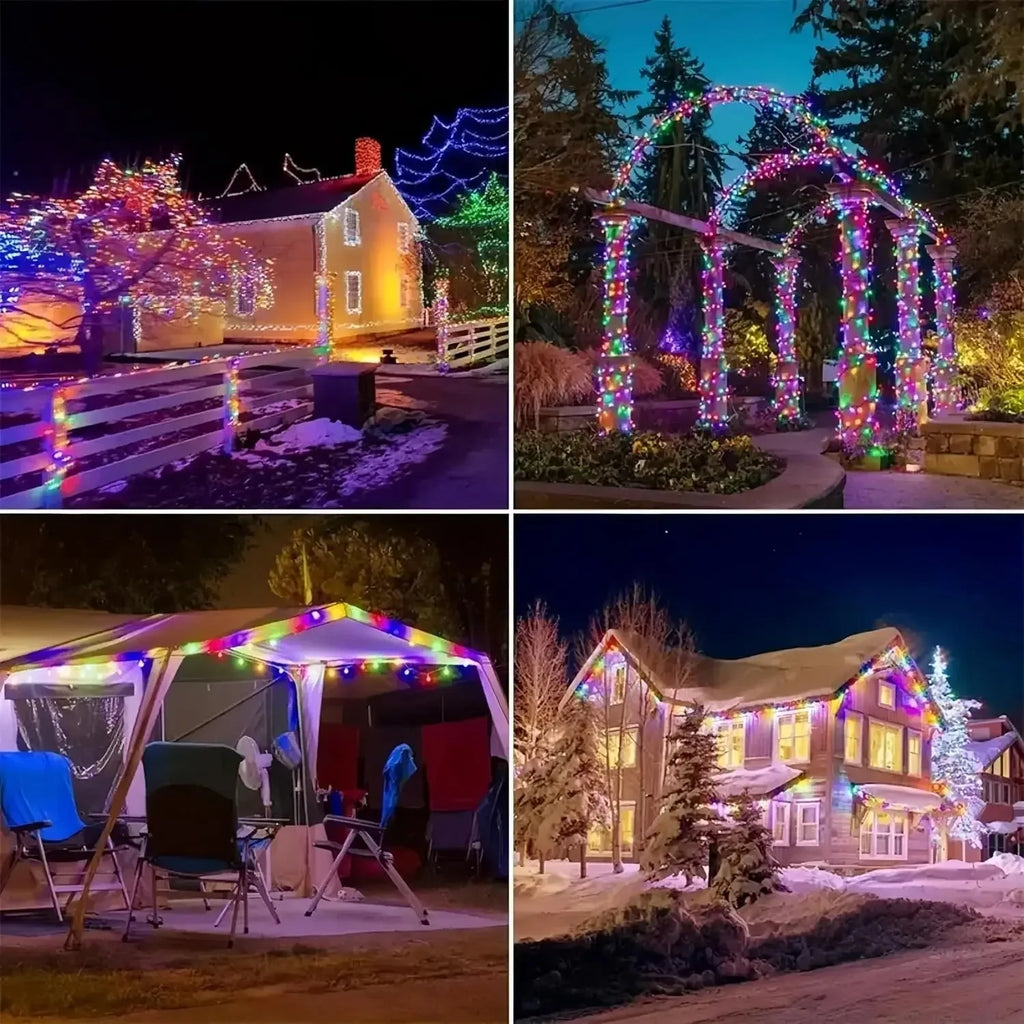 Solar Copper Wire Fairy Lights – IP65 Waterproof, Auto On/Off, 8 Modes