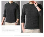 Men's Wool Blend Pullover Sweater – Warm O-Neck Knit Jumper