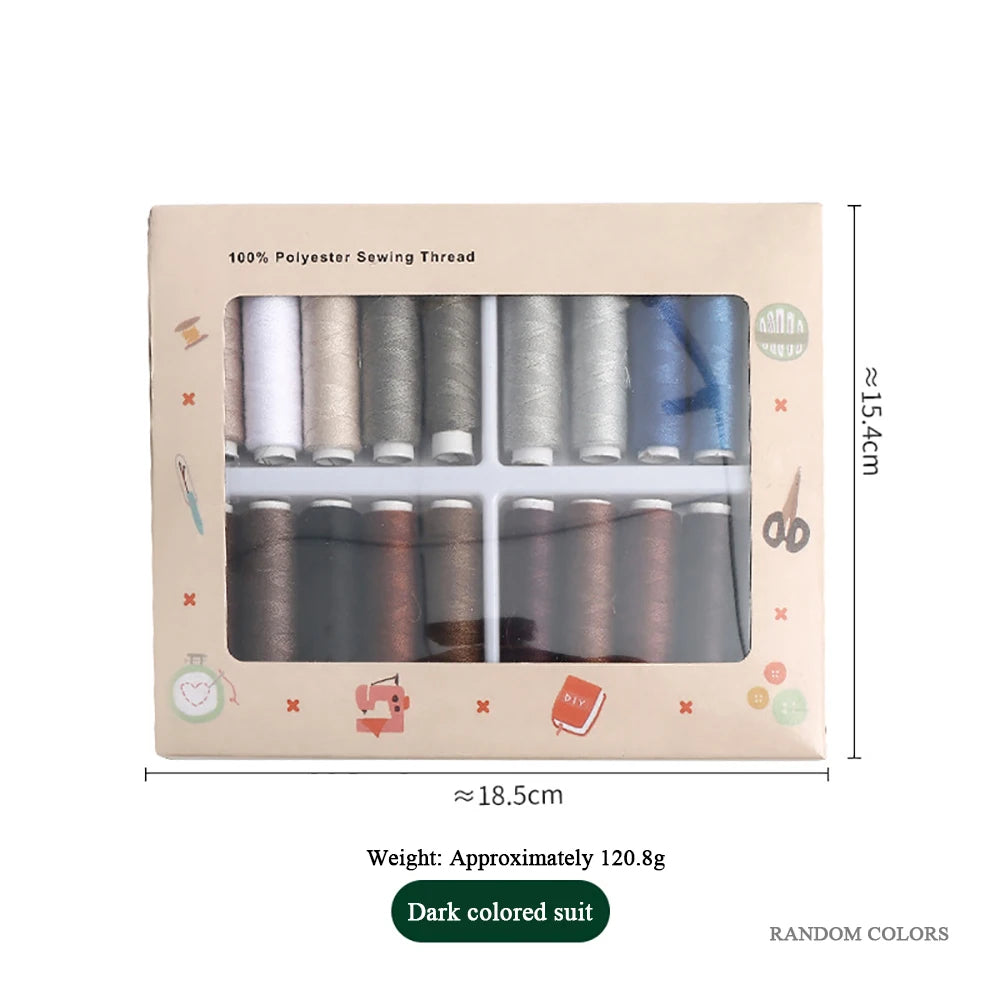 20-Piece 200 metre Polyester Sewing & Embroidery Thread Set