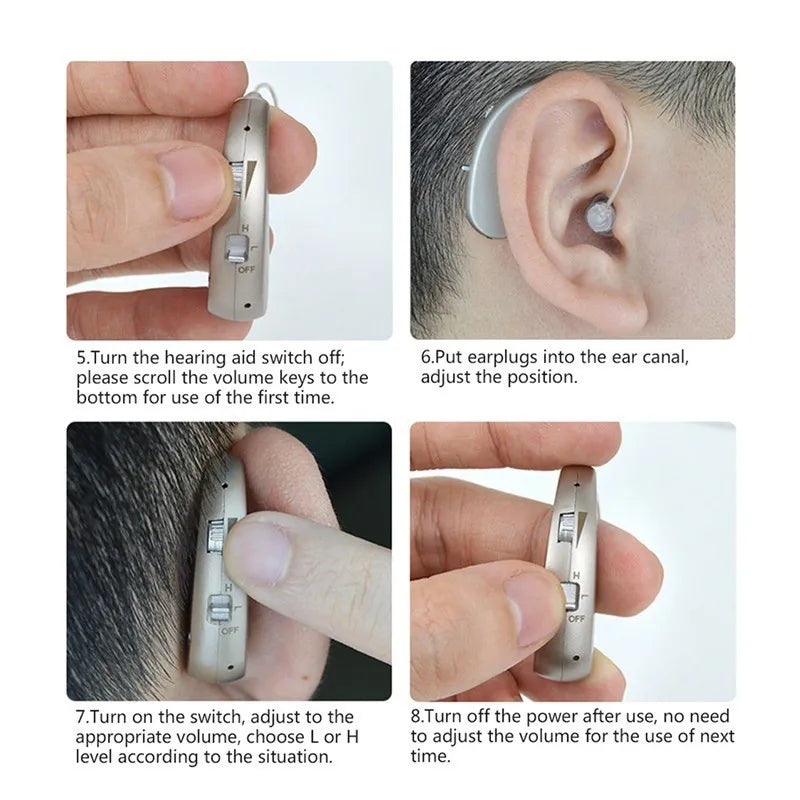Hearing Aid Headphones for the Elderly – Single-Ear Sound Amplifier with Volume Control