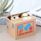 Animal Coin Stealing Piggy Bank | Kids Money Box — Cat & Panda Designs