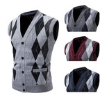 Men's Knitted Wool Vest Cardigan