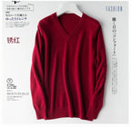 Men's Classic Cashmere Cotton Pullover Sweater – V-Neck & O-Neck